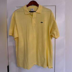 Authentic Vintage Lacoste Classic Fit Piqué Polo – Yellow - Cotton
